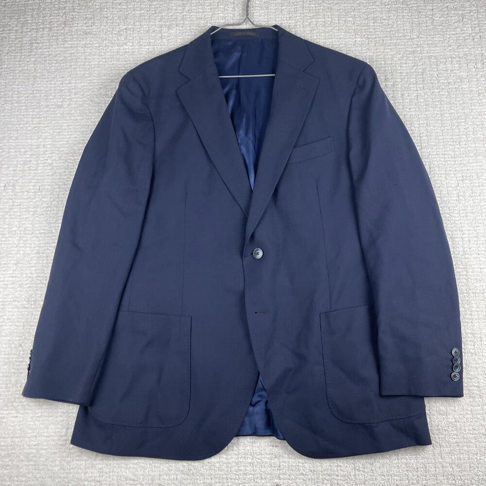 Luigi Bianchi Mantova Lanifico F.LLI Cerruti Italy Made Navy Blazer Men 54R Read